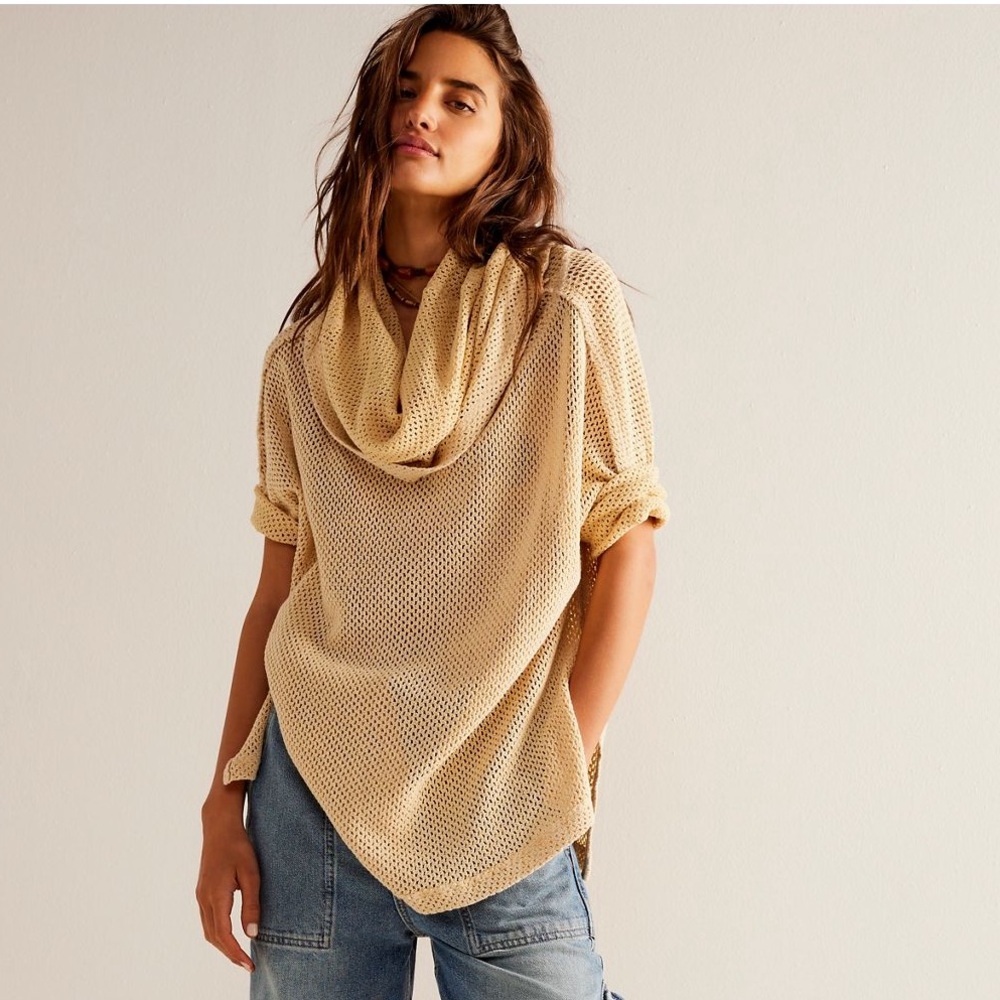 We The Free Cotton Cowl Neck Shirt